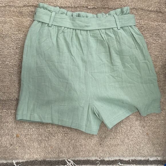 Walter Baker High Waist GreenLinen Shorts Size XL NWT - Picture 5 of 5